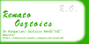 renato osztoics business card